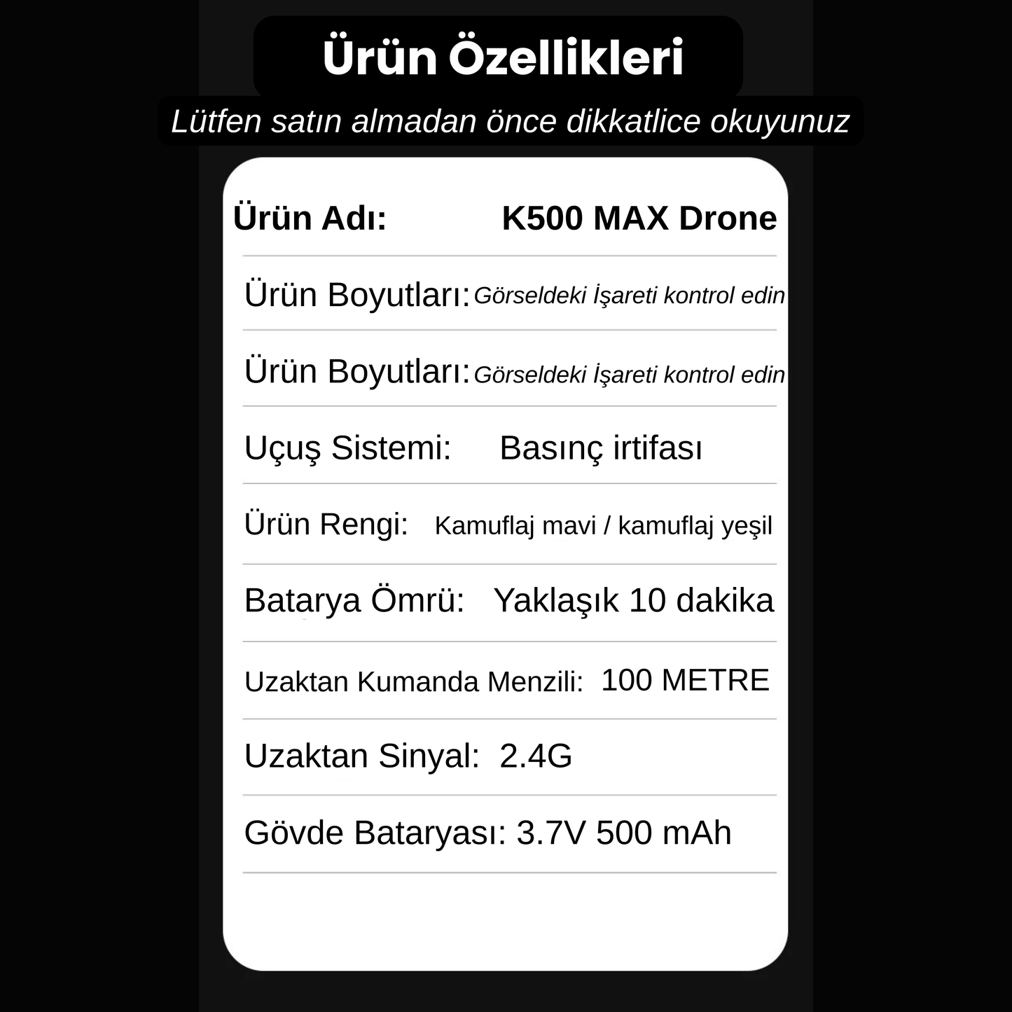 K500max Uzaktan Kumandalı Uçak Warcraft Dört Kanal Askıya Dört Eksenli Model Uçak Sabit Yüksek Yuvarlanan Dublör Lamba Işığı